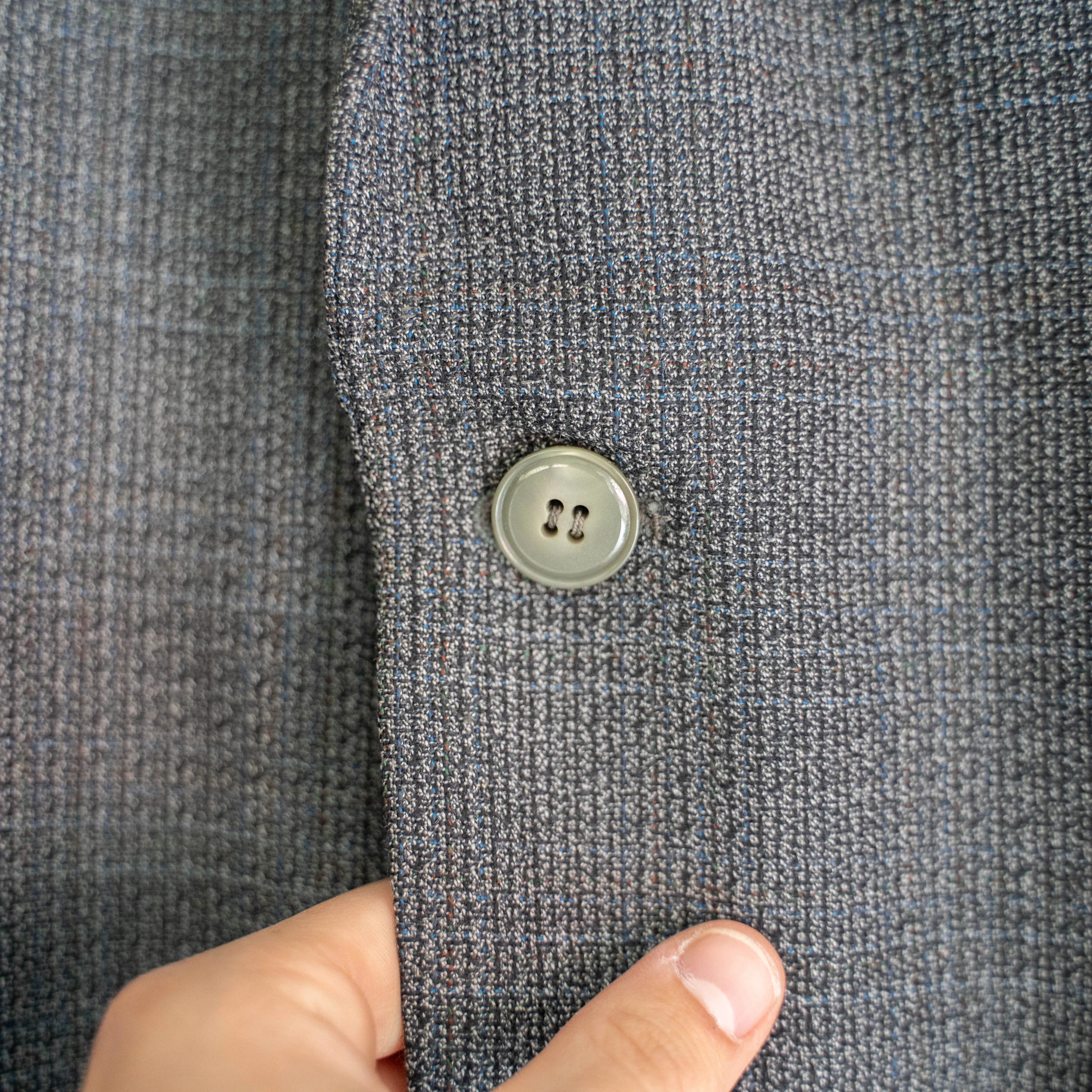 1960-70s Japan vintage gray based digital dot? tailored jacket