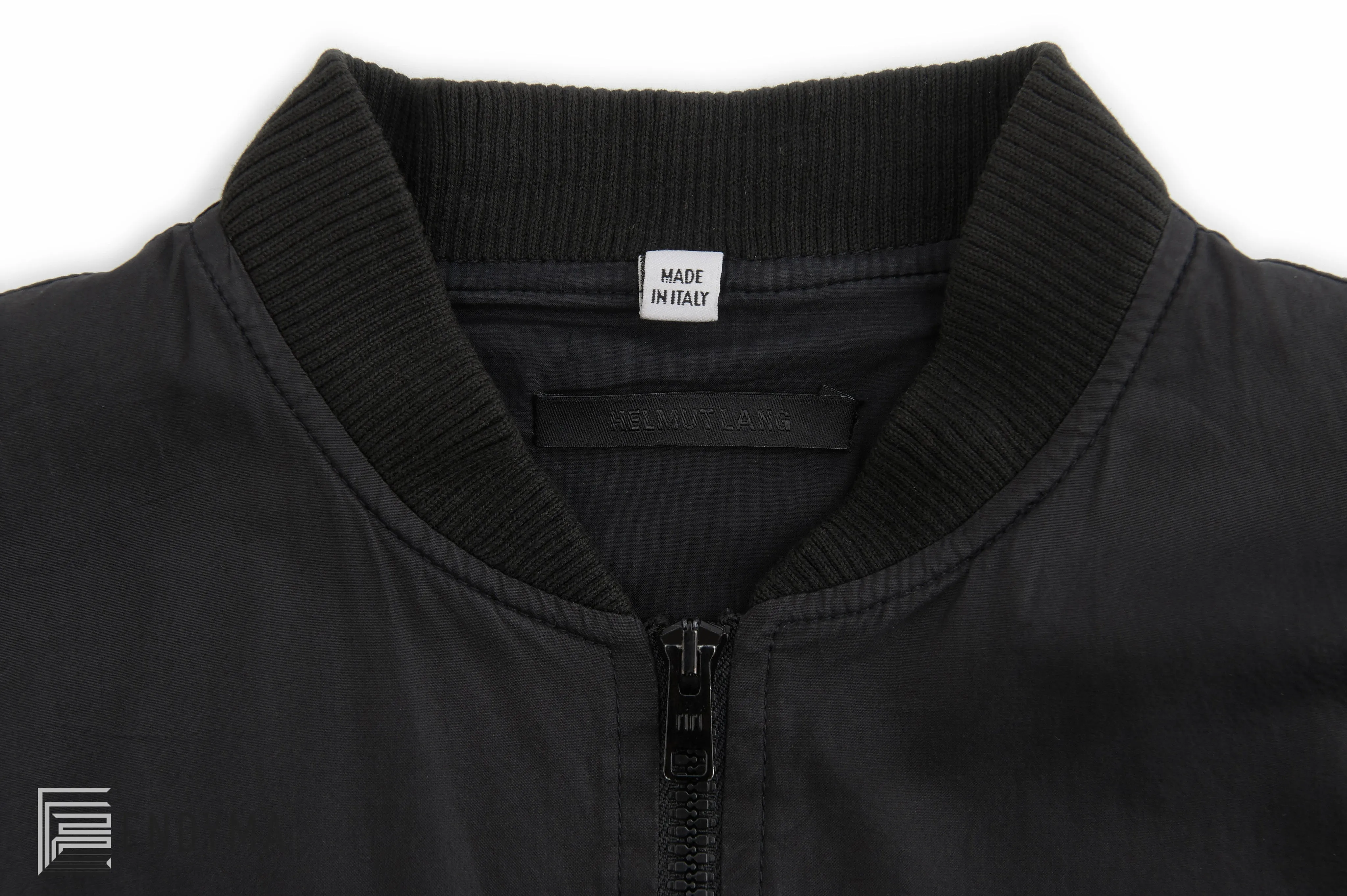 2004 Plastic-Bonded Poplin Bondage Bomber Jacket with Straps