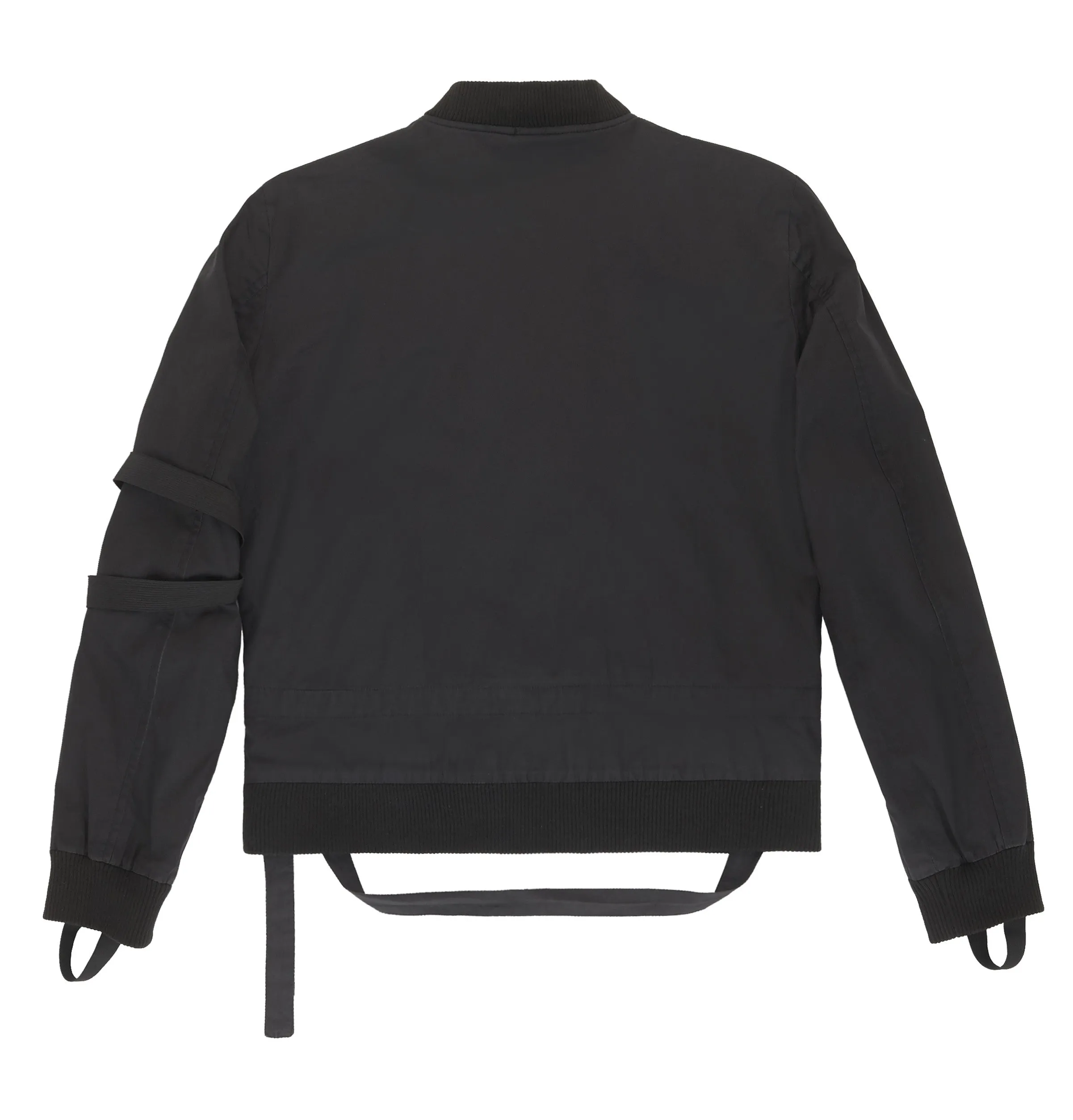 2004 Plastic-Bonded Poplin Bondage Bomber Jacket with Straps