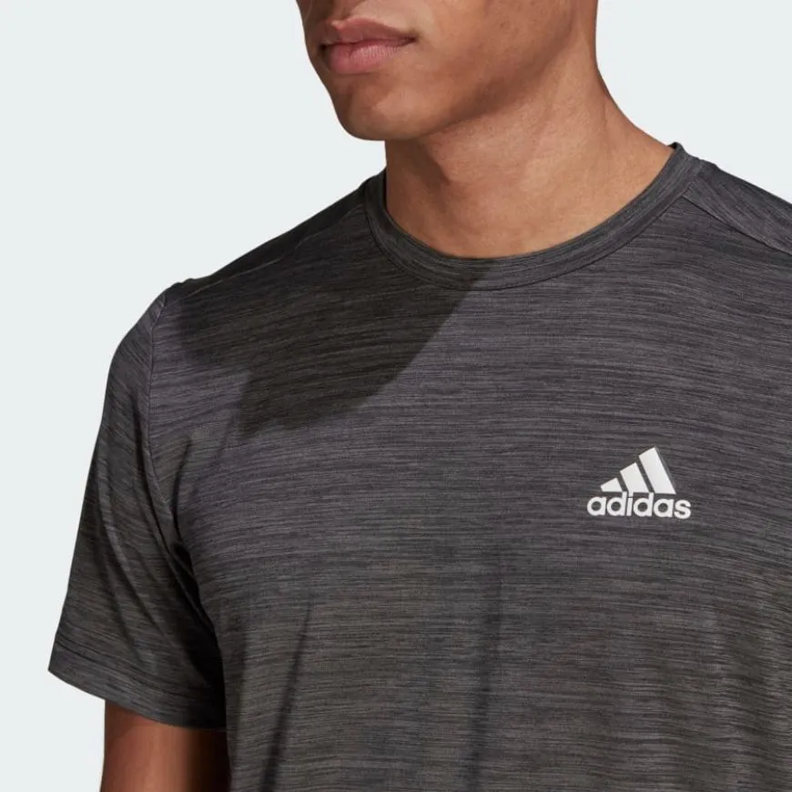 Adidas Aeroready Designed 2 Move Sport Stretch Men Training T-Shirt Black Melange