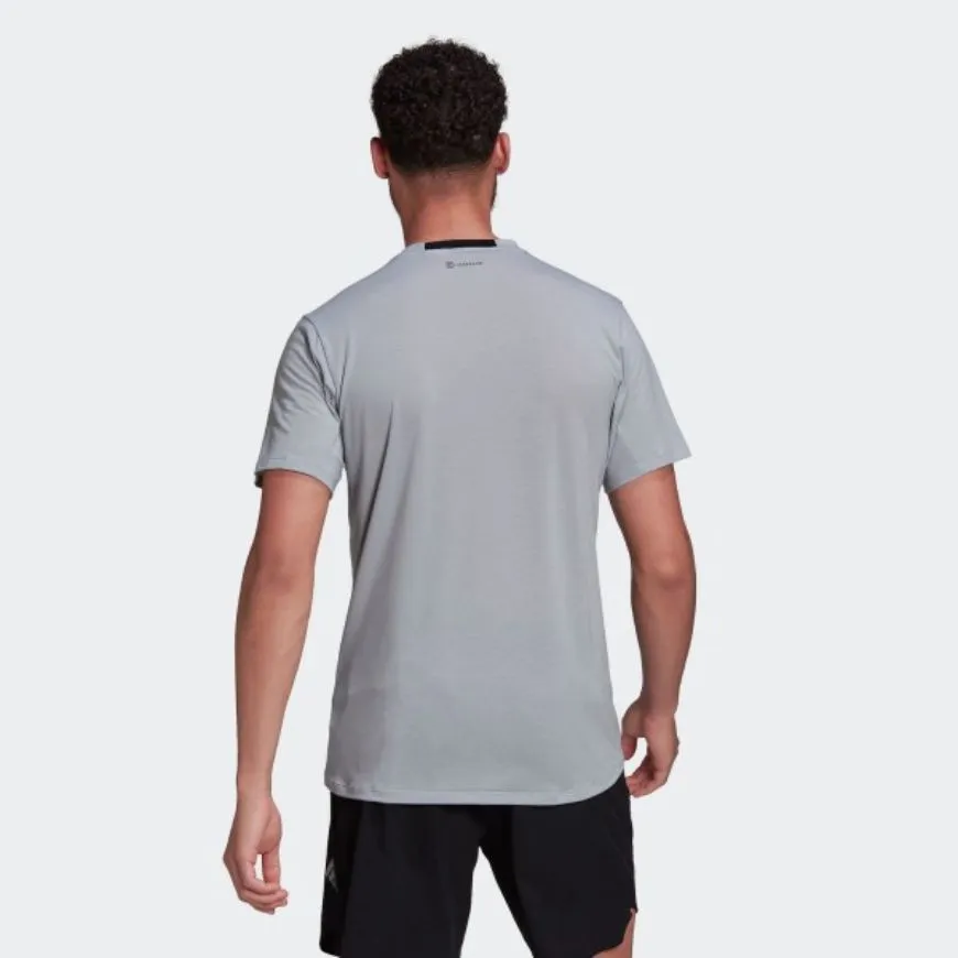 Adidas Designed For Training Men Training T-Shirt Silver