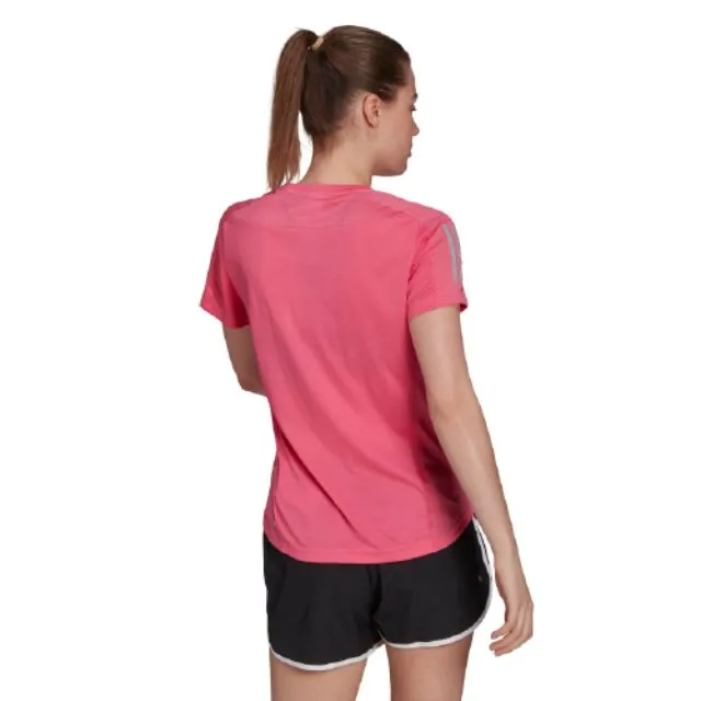 Adidas Own The Run  Women Running T-Shirt Semi Polar Pink