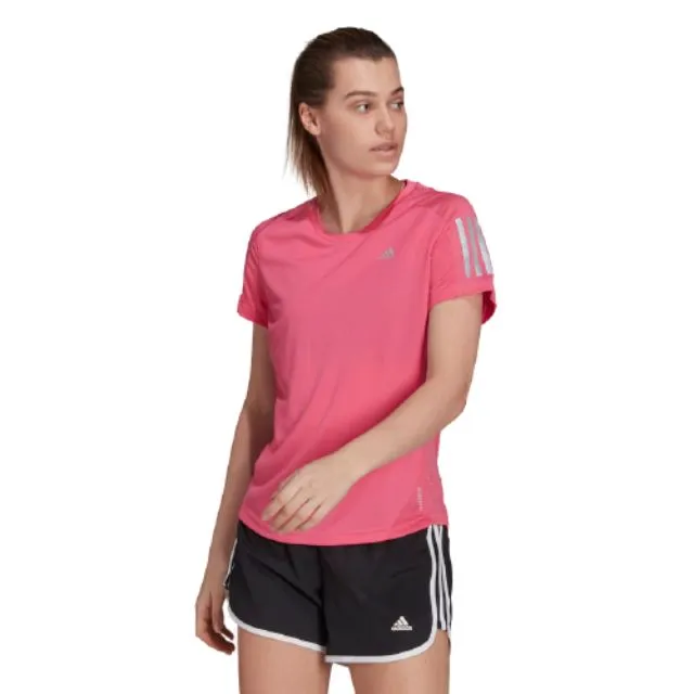 Adidas Own The Run  Women Running T-Shirt Semi Polar Pink