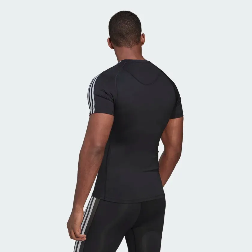 adidas Techfit 3-Stripes Men's Training Tee