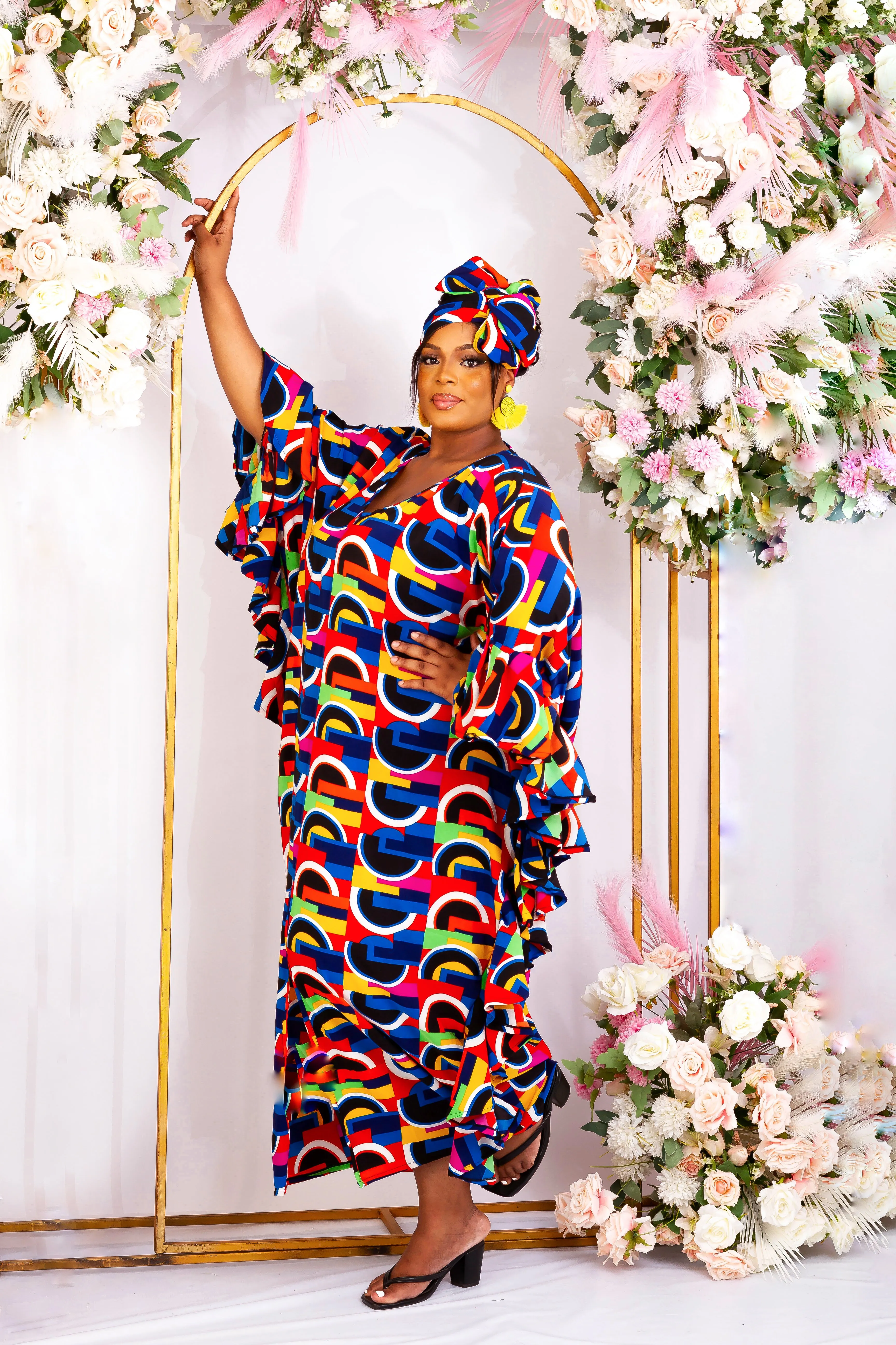 African Inspired Kaftan Boubou Bubu Maxi Dress - Nnedimma