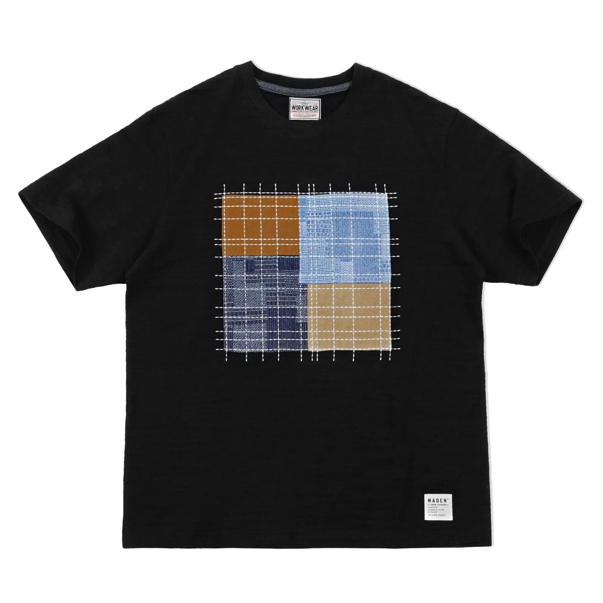 AMEKAJI Bamboo Fiber Breathable Contrast Stitch T-Shirt