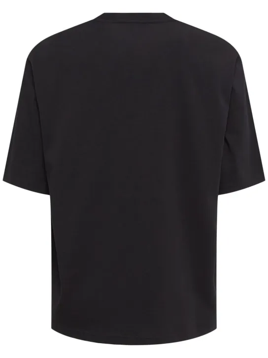 AMI Paris   Logo printed boxy cotton t-shirt 