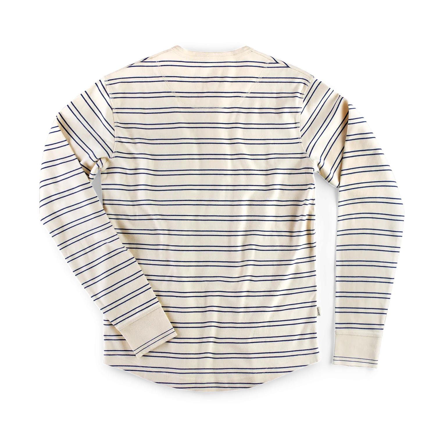 &SONS Clipper Striped Henley Shirt White/Navy