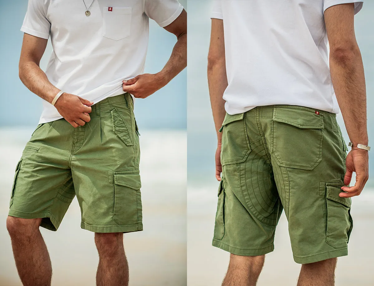 &SONS Surplus Army Shorts Green