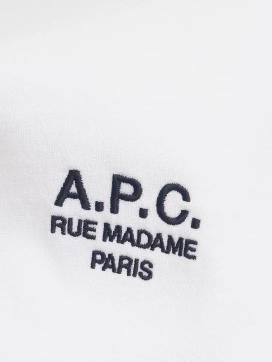 A.P.C.   Logo embroidery organic cotton t-shirt 