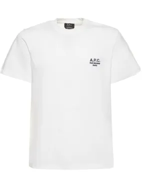 A.P.C.   Logo embroidery organic cotton t-shirt 