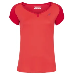 Babolat Play Cap Women's Sleeve Top - Tomato Red