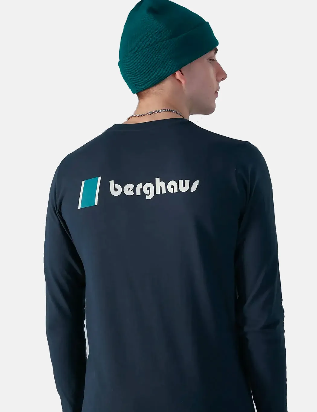 Berghaus Dean Street Heritage Front & Back Logo Long Sleeve T-Shirt - Blueberry