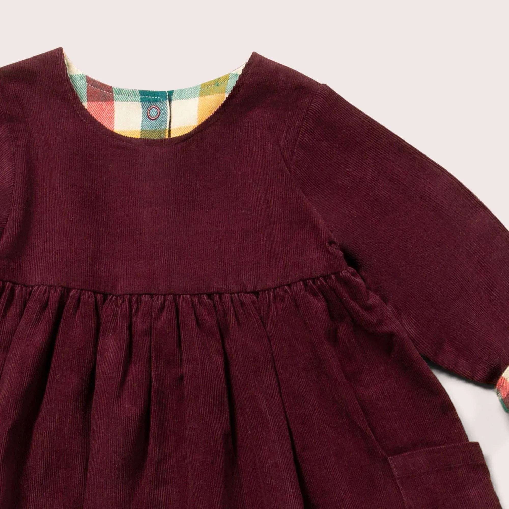 Berry Day After Day Reversible Corduroy Pocket Dress - Little Green Radicals