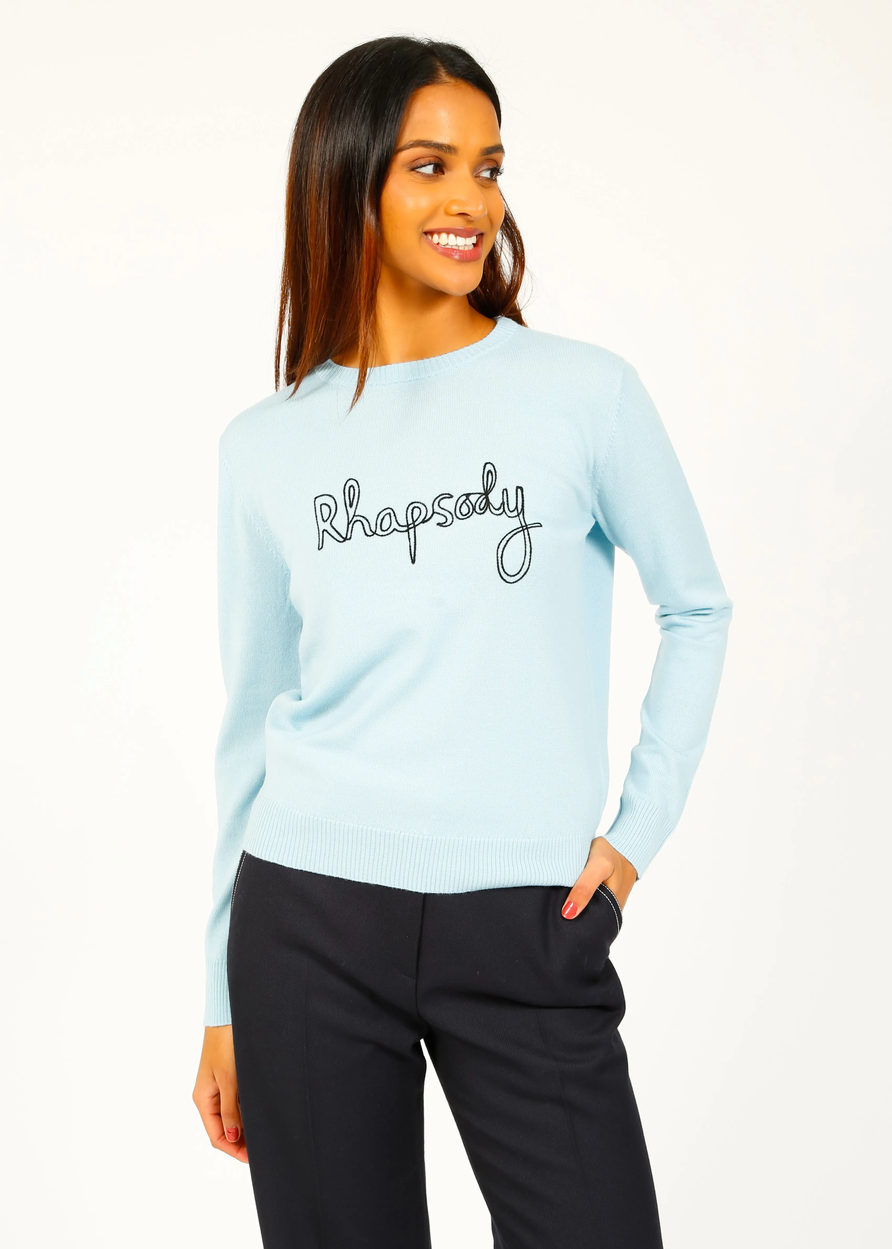 BF Rhapsody Chainstitch Jumper in Fifth Element Blue