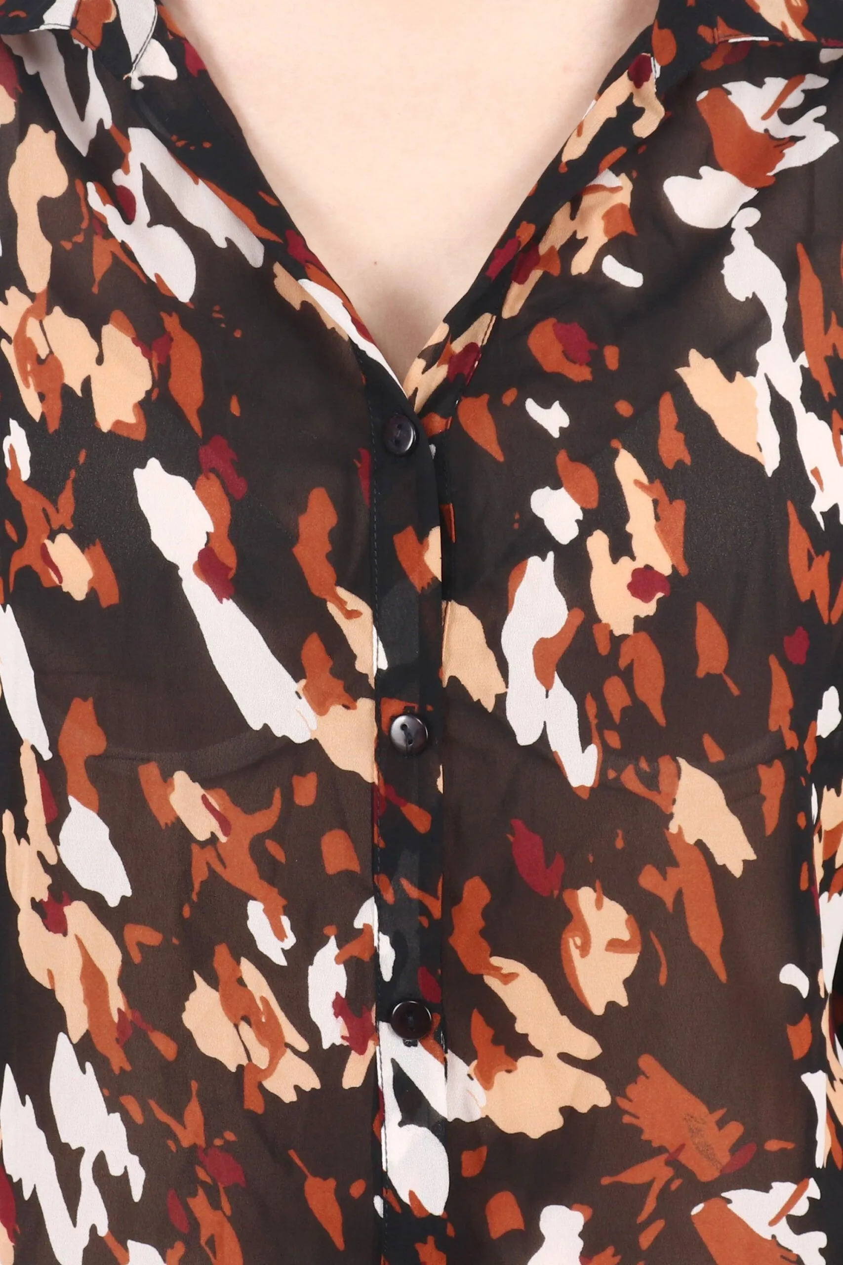 Black Abstract Printed Shirt