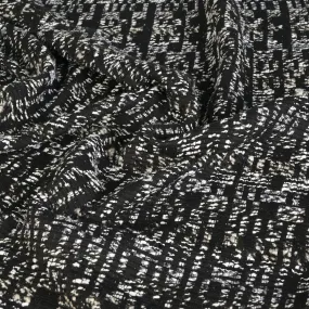 Black and White Tweed Fabric 2327