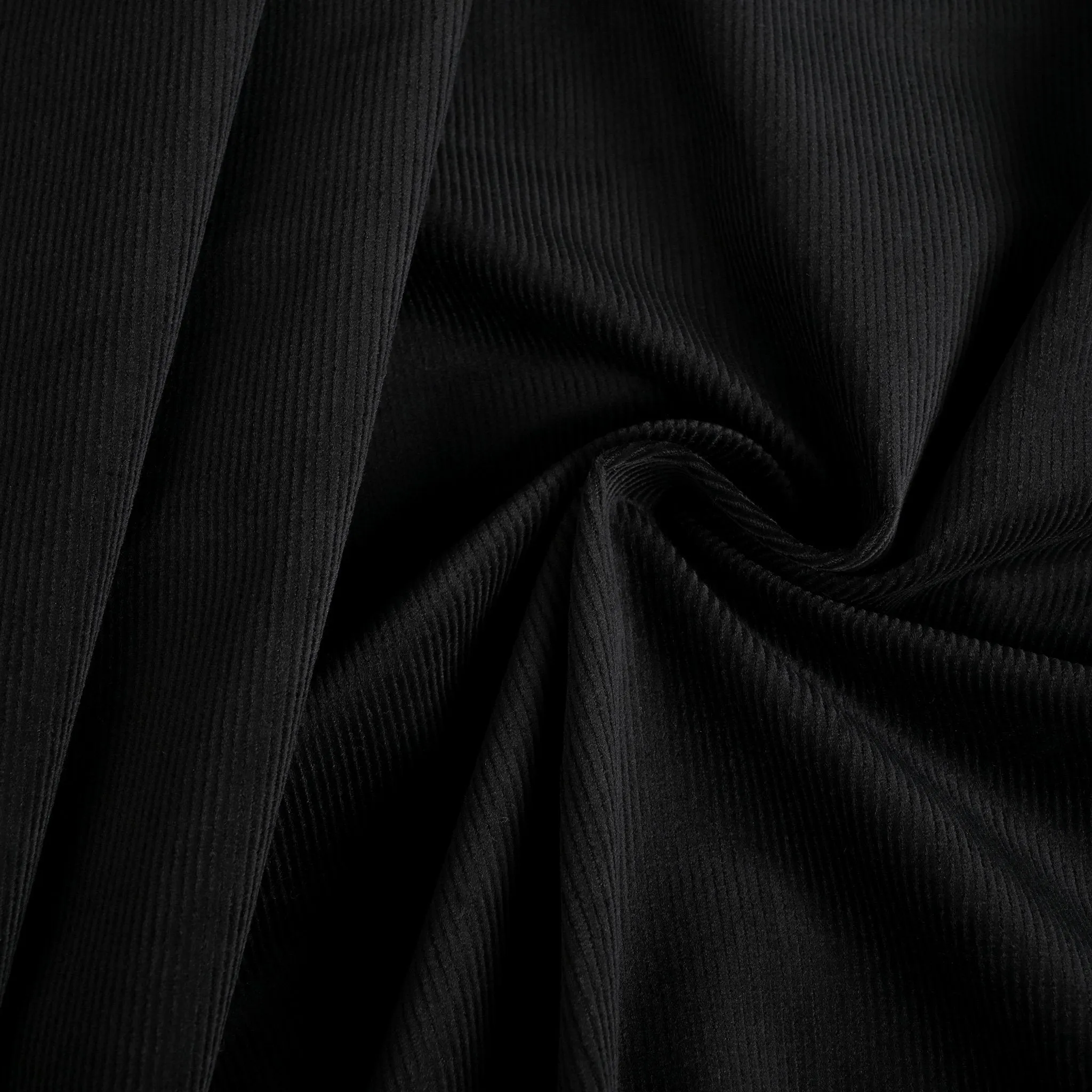 Black Corduroy Fabric 3879