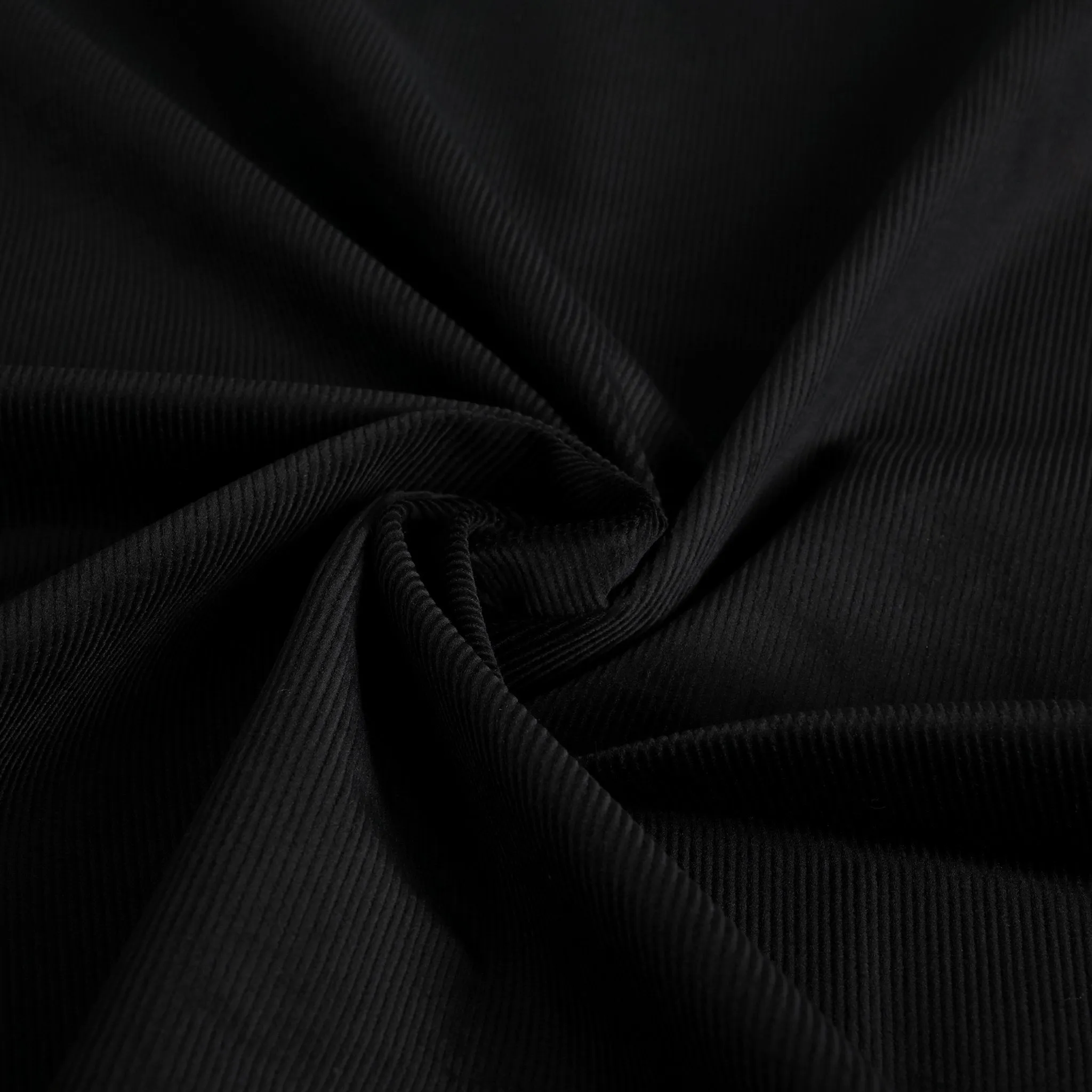 Black Corduroy Fabric 3879