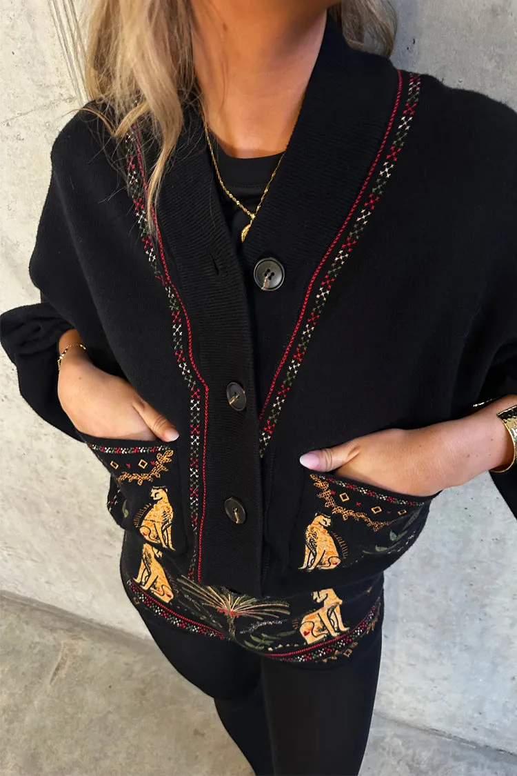 Black Running Wilder Astrid Cardigan