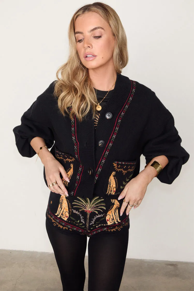 Black Running Wilder Astrid Cardigan