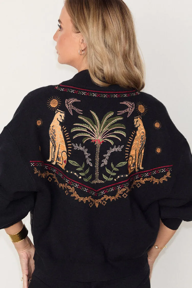 Black Running Wilder Astrid Cardigan