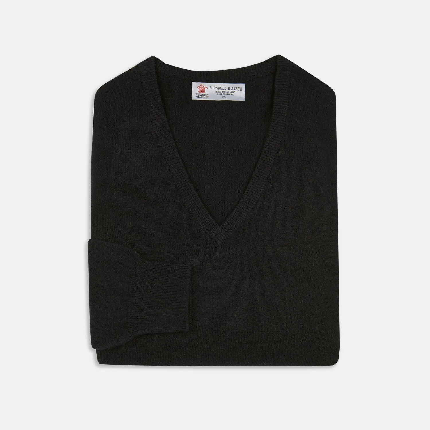 Black V-Neck Cashmere Jumper