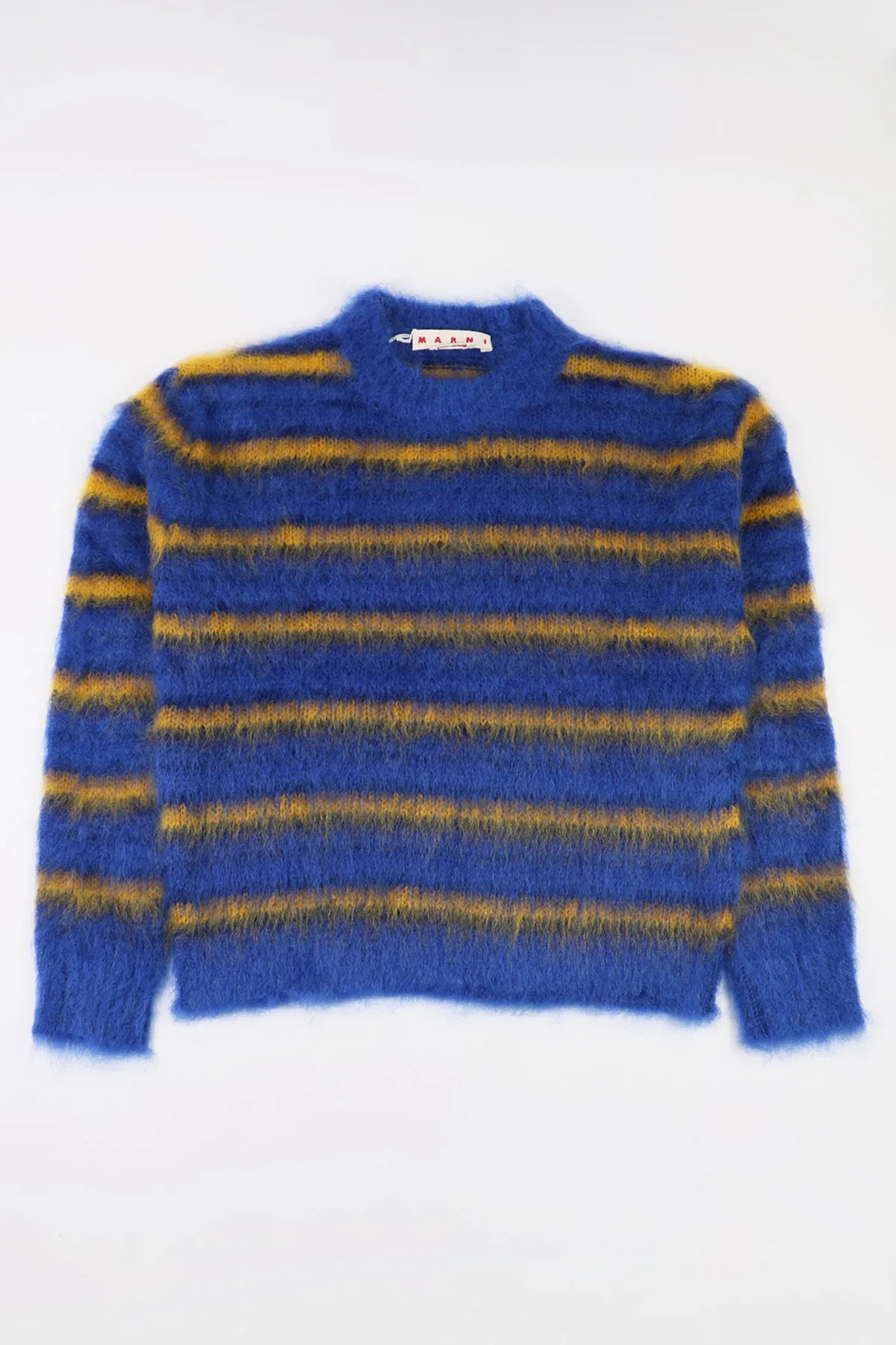 Blue Striped Mohair Jumper -  Royal