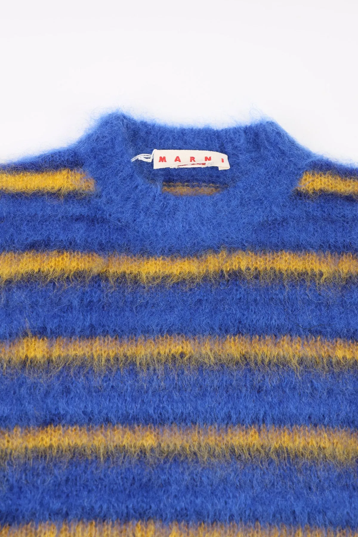 Blue Striped Mohair Jumper -  Royal