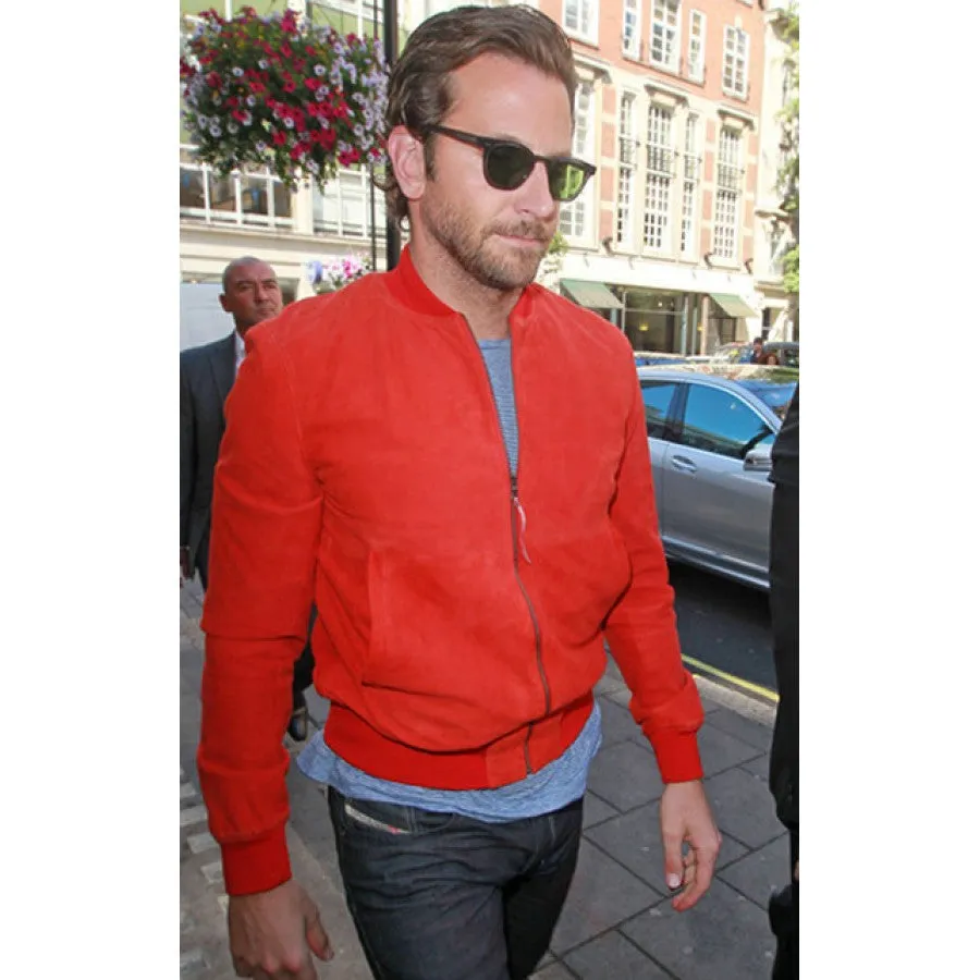 Bradley Cooper Red Suede Jacket