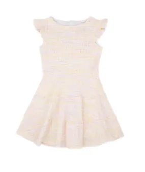 By Debra Girls Pastel Tweed 3 Tier Dress