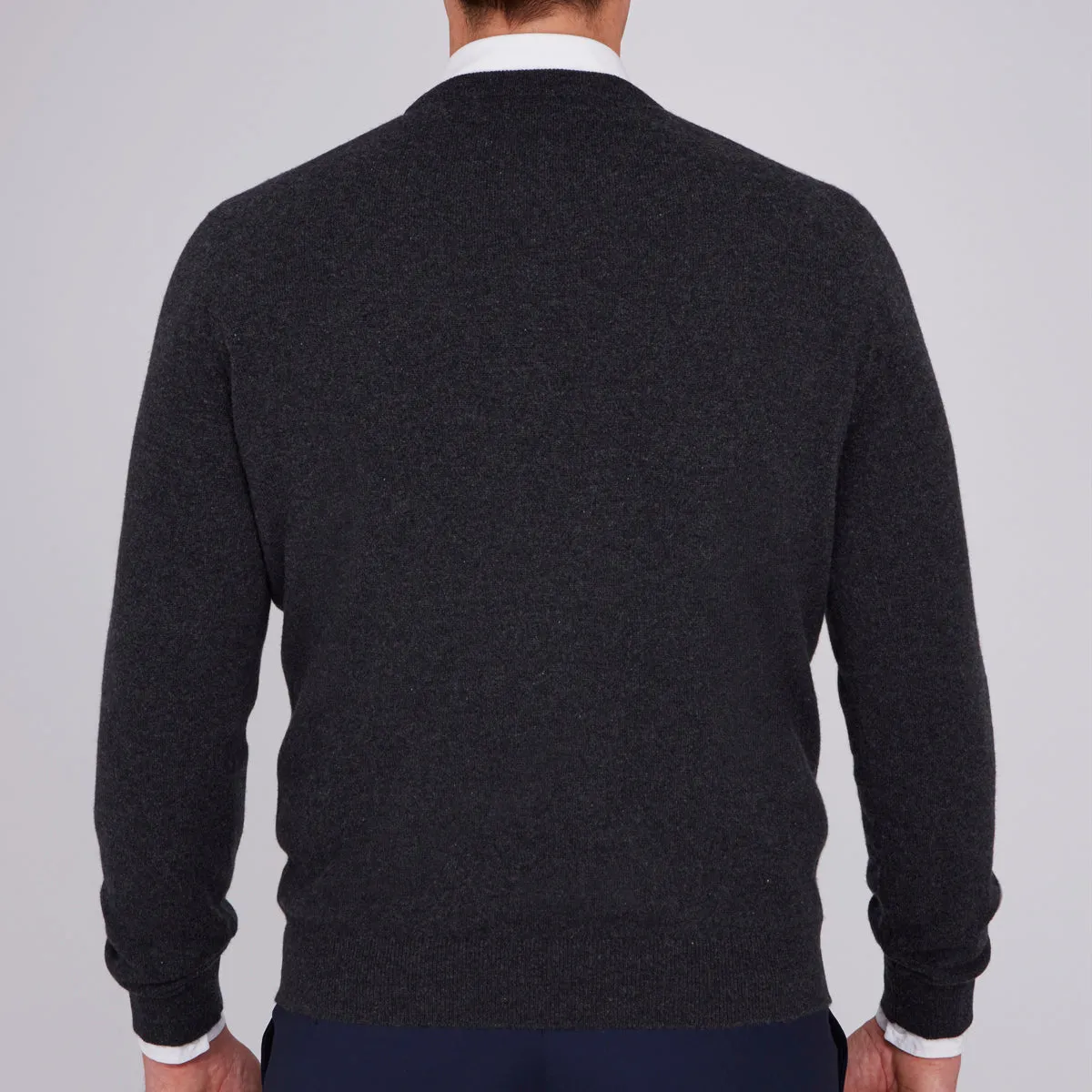 Charcoal Crew Neck Cashmere Jumper