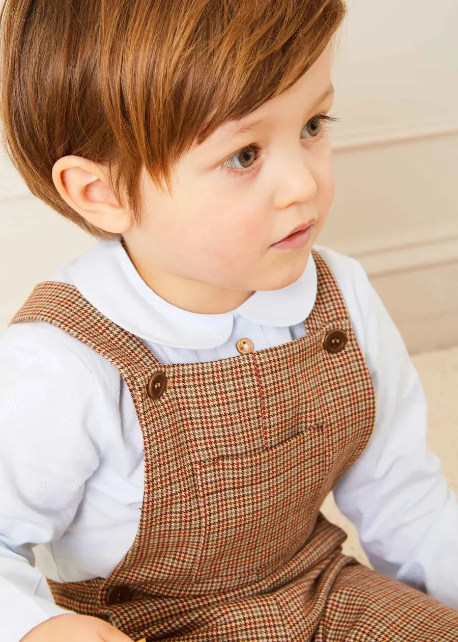 Chester Puppytooth Dungarees in Caramel (18mths-4yrs)