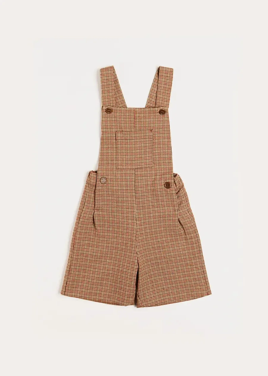 Chester Puppytooth Dungarees in Caramel (18mths-4yrs)