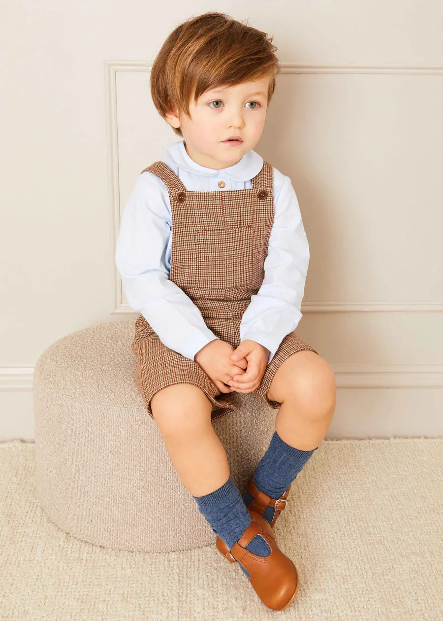 Chester Puppytooth Dungarees in Caramel (18mths-4yrs)