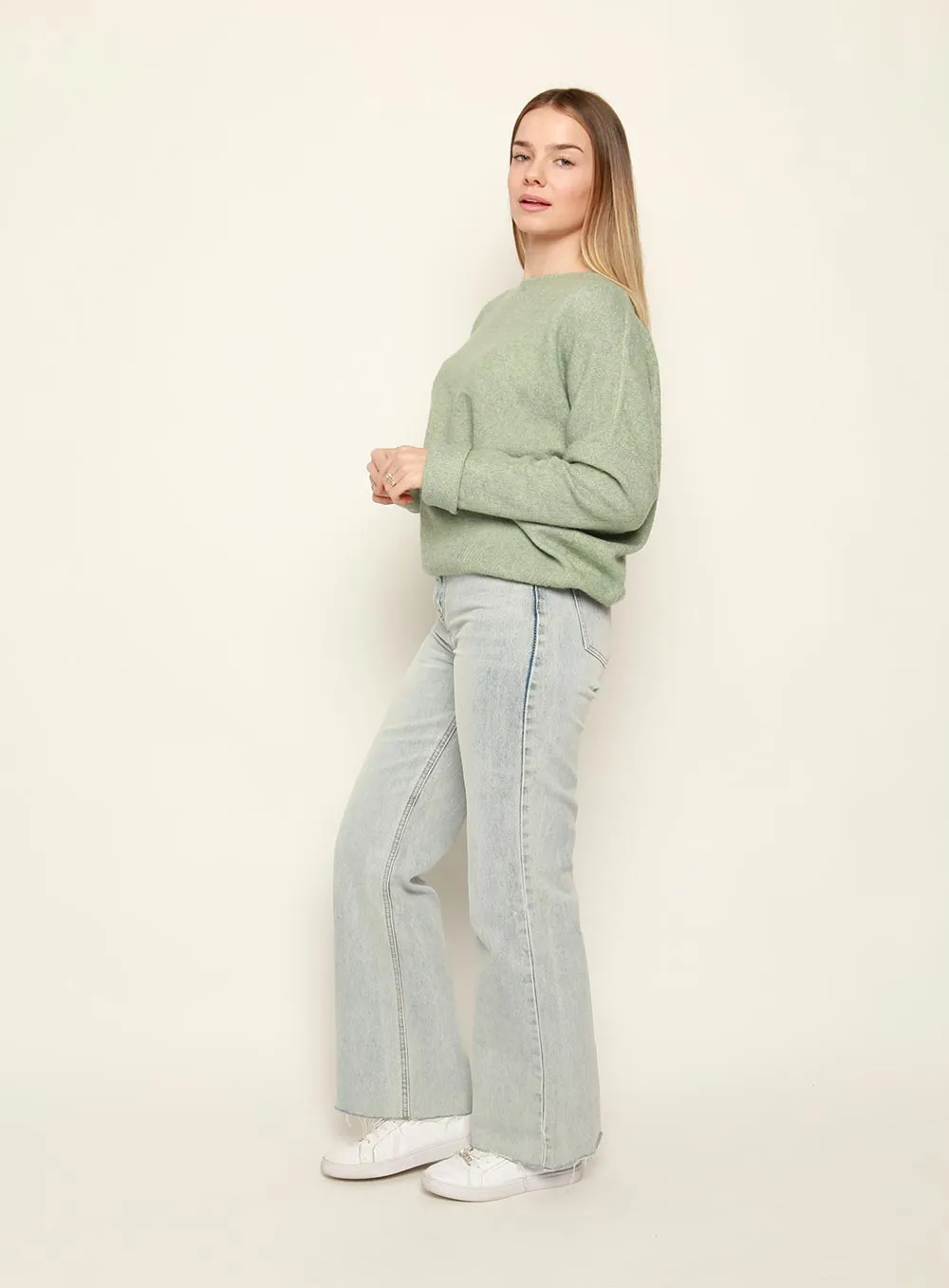 Christina Essential Knit Jumper-Sage