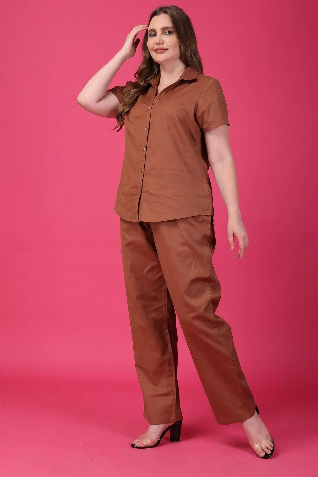 Copper Solid Night Suit Set