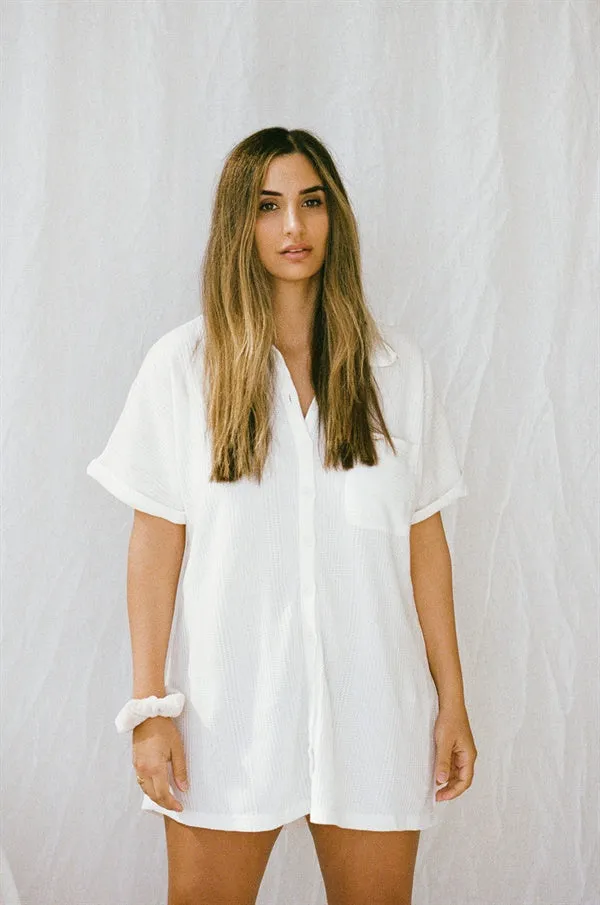 Cosy Shirt Dress - Waffle