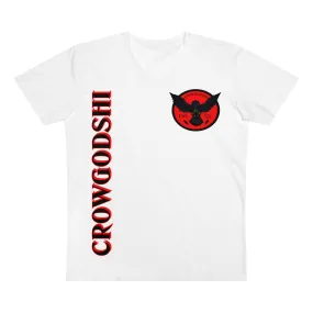 Crowgodshi Designer First Generation Men’s Presenter V-neck, RED LOGO