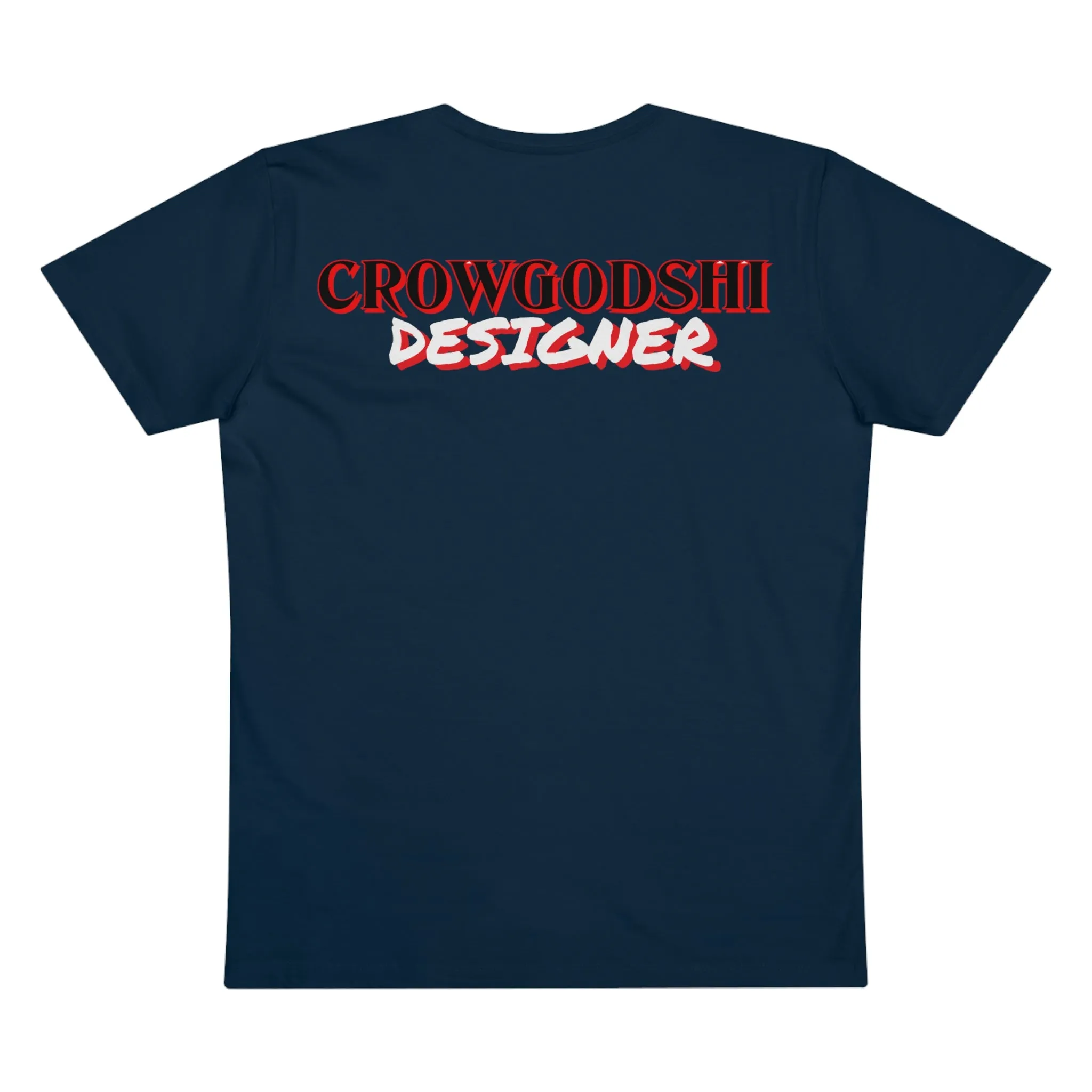 Crowgodshi Designer First Generation Men’s Presenter V-neck, RED LOGO