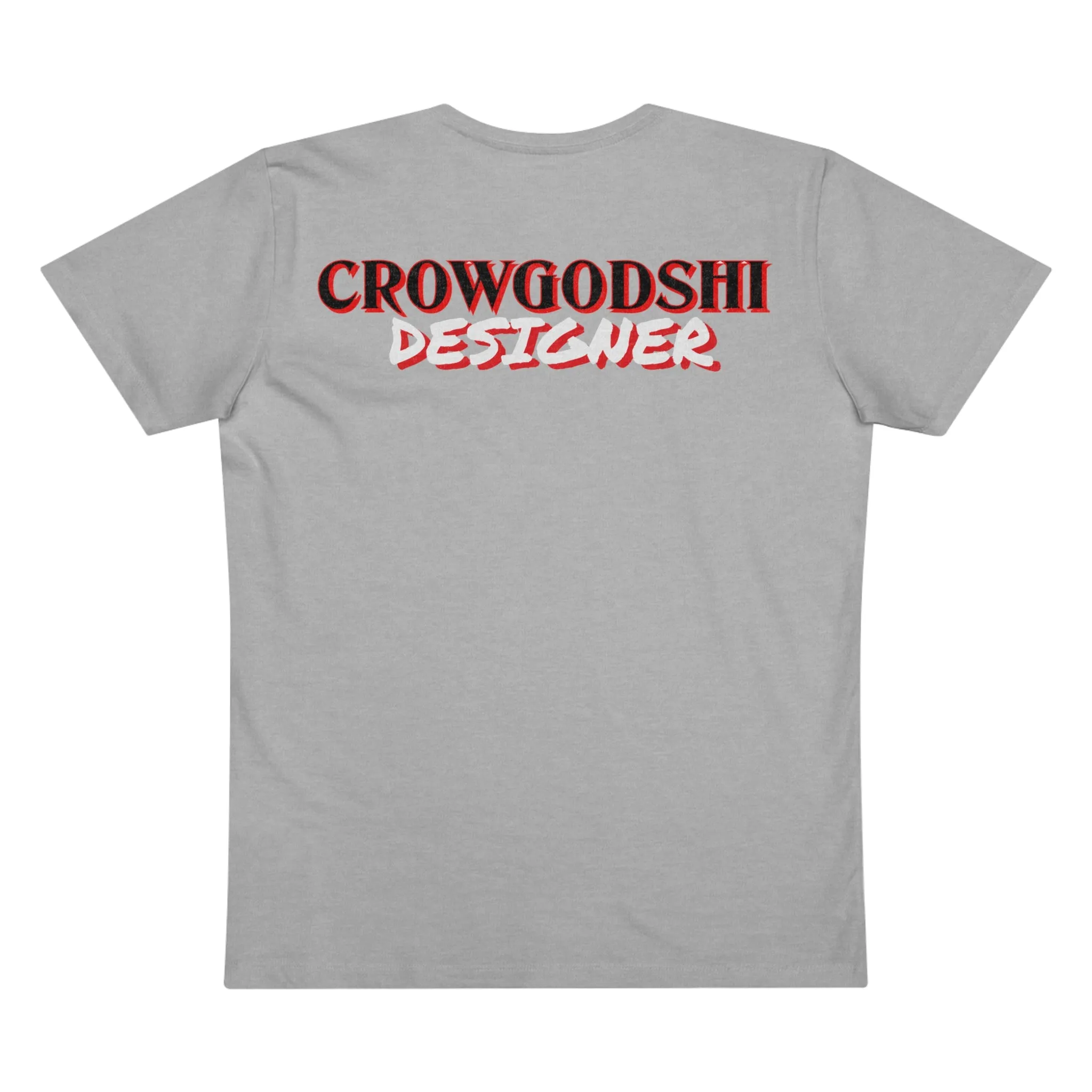 Crowgodshi Designer First Generation Men’s Presenter V-neck, RED LOGO