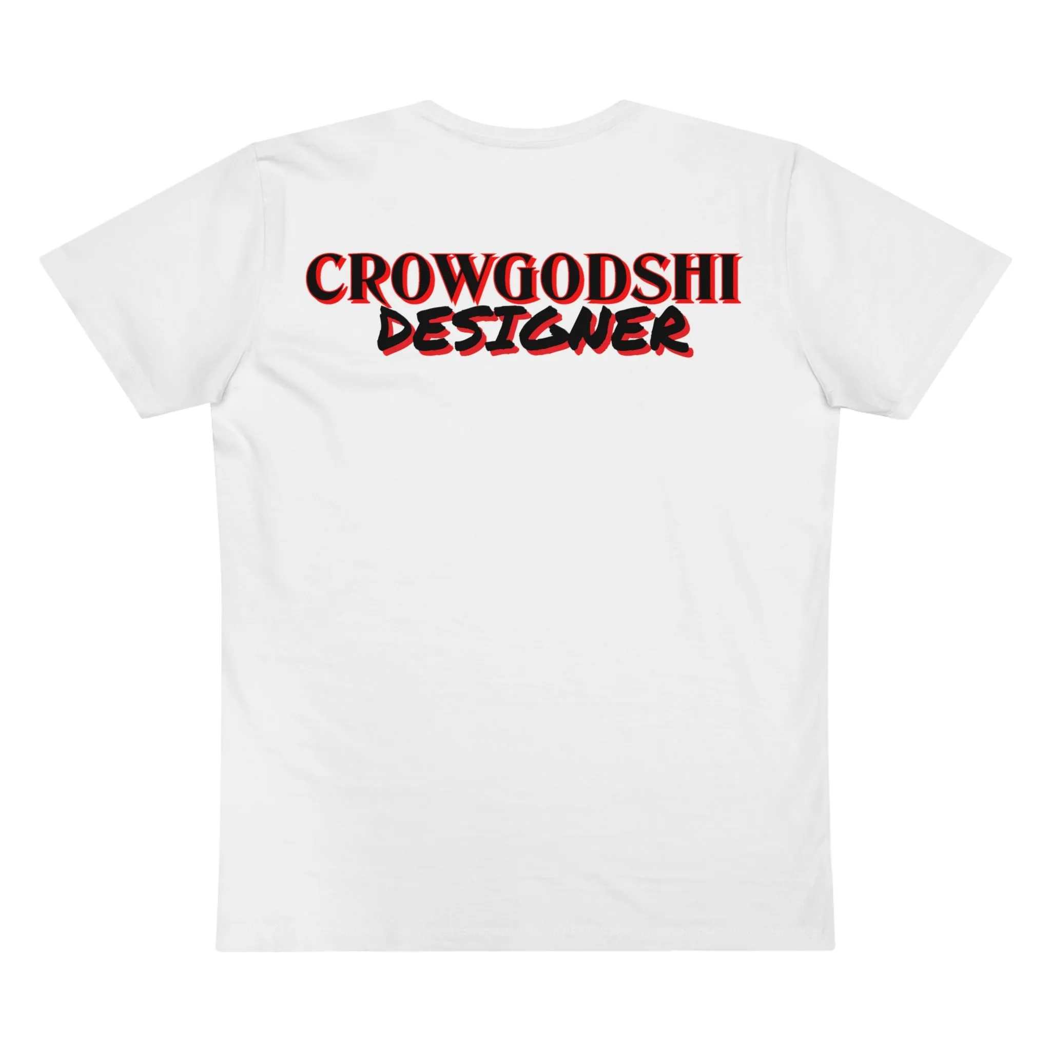 Crowgodshi Designer First Generation Men’s Presenter V-neck, RED LOGO