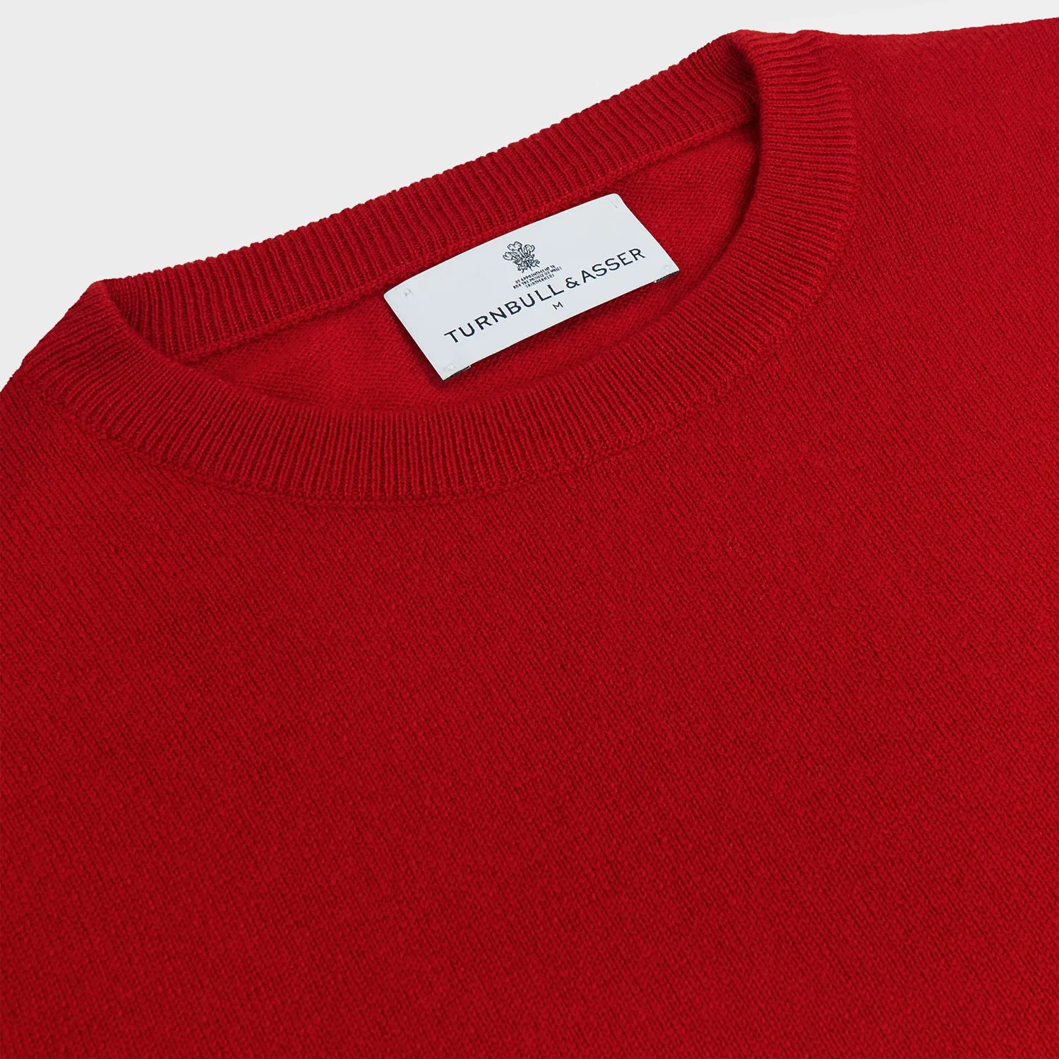 Deep Red Crew Neck Cashmere Jumper