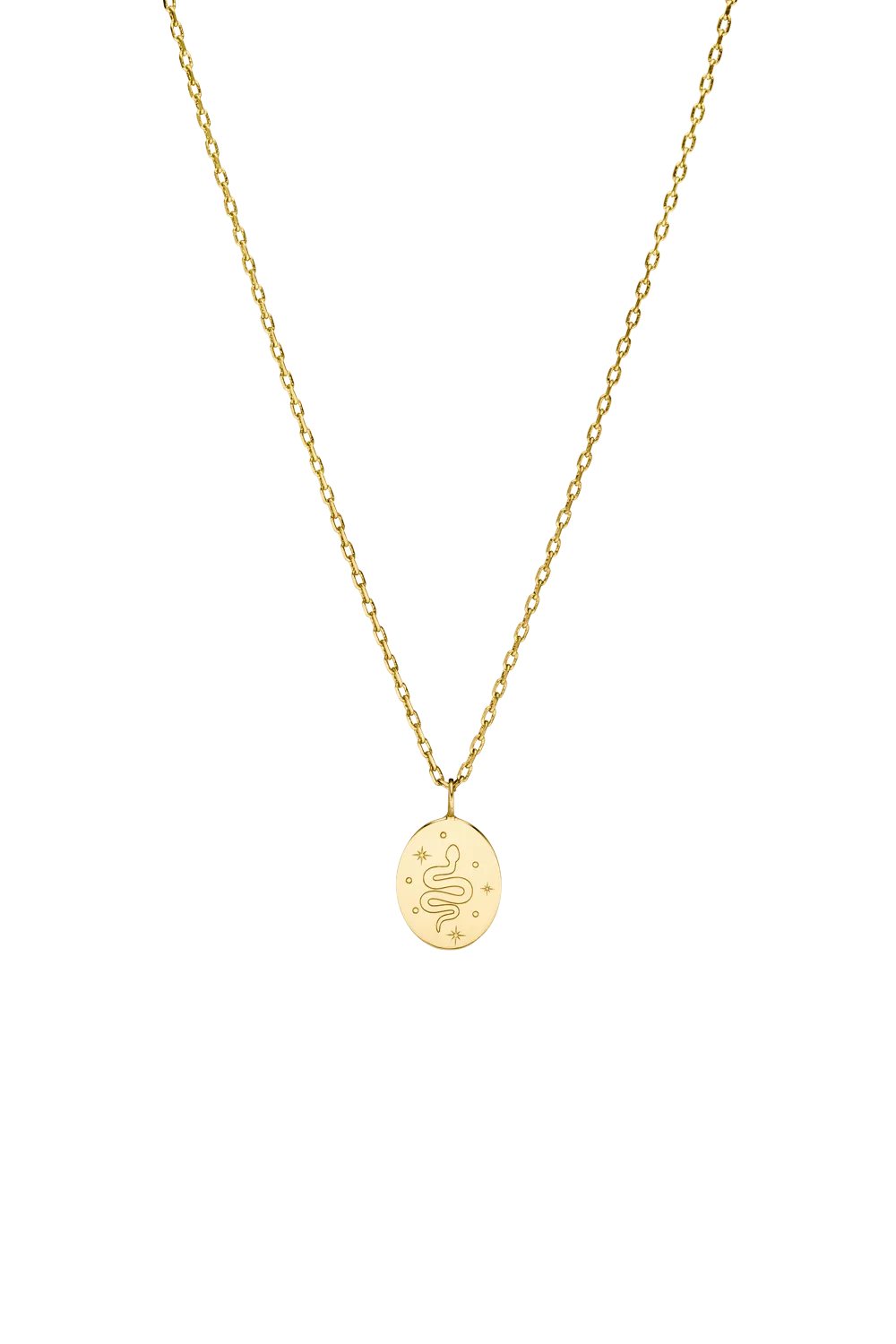 Desert Snake Plate Necklace 18k Gold Plated