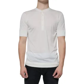 Dolce & Gabbana Off White Cotton Short Sleeves T-shirt