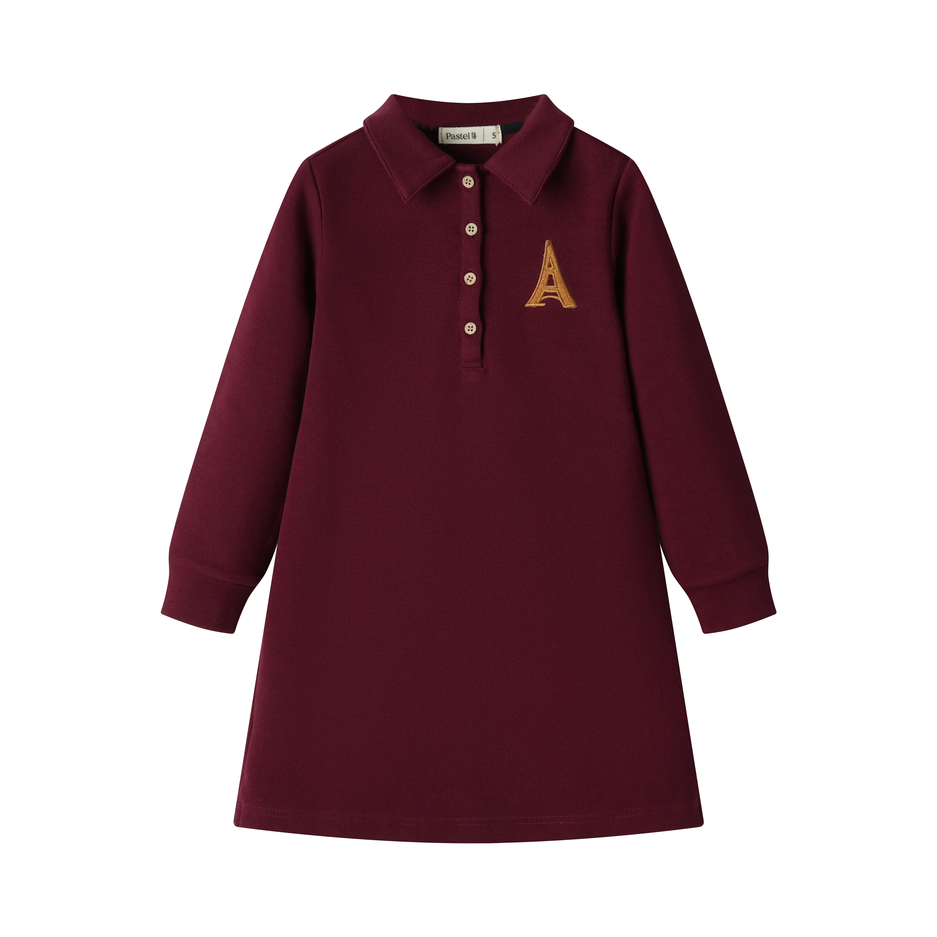 eiffel tower polo dress - burgundy