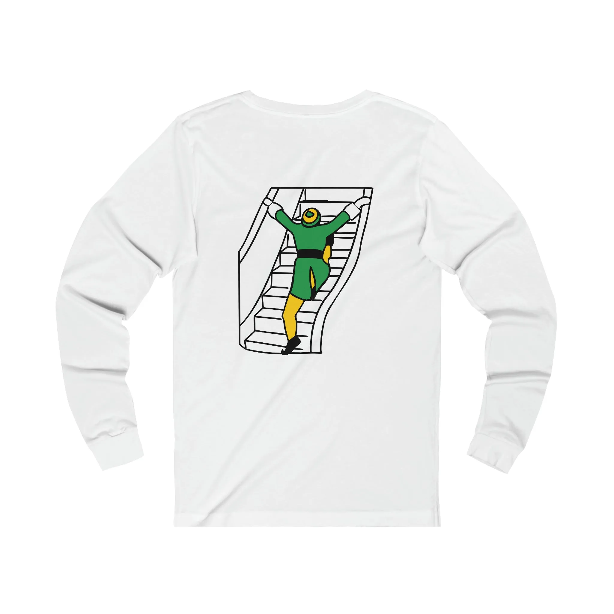 Elf on the Escalator Long Sleeve T-Shirt Funny Elf Holiday Shirt