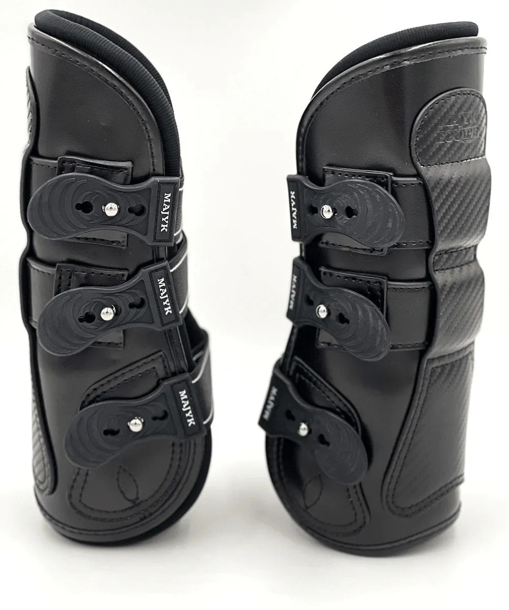 'Estrella' Carbon Leather Tendon Boots