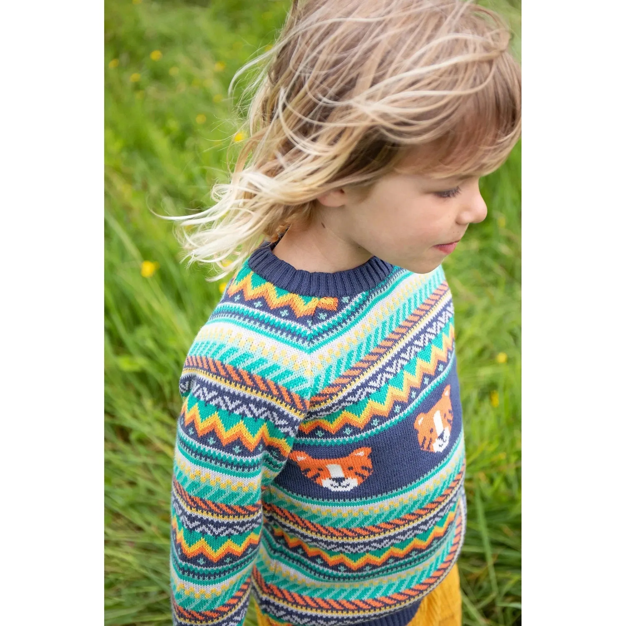 Fairisle / Tiger Fowey Fairisle Knitted Sweater - 1 Left Size 7-8 years