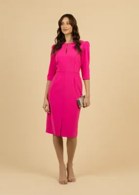 Fee G Caroline Tailored Split Neck Occasion Dress